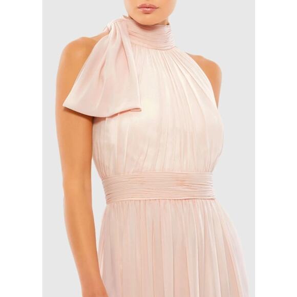 MAC DUGGAL Dress Size 4 Evening Gown Blush Pink NEW High Neck Chiffon - Picture 8 of 9